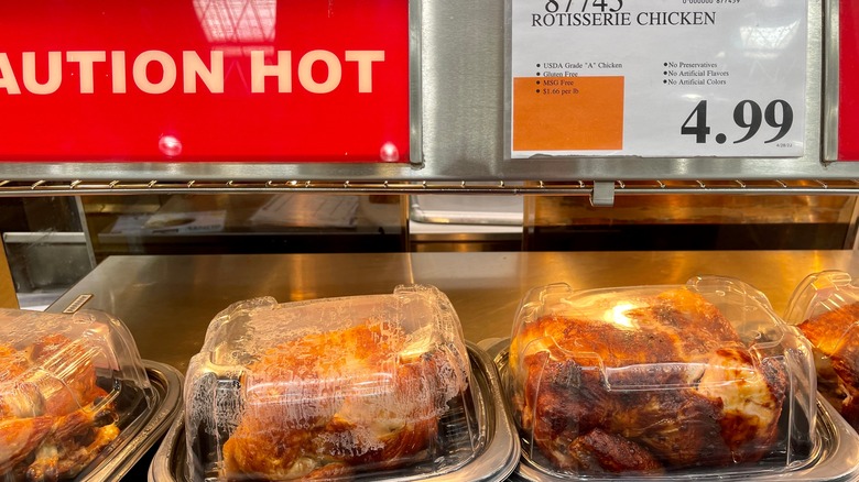Costco rotisserie chickens in containers