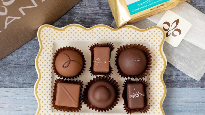 plate with assorted Fran's Chocolates