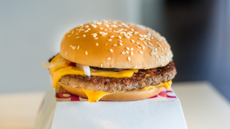 A McDonald's Quarter Pounder with Cheese