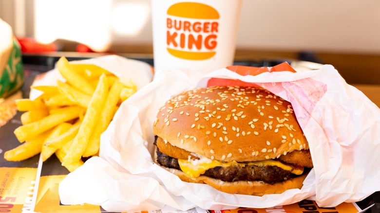 Burger king burger and fries