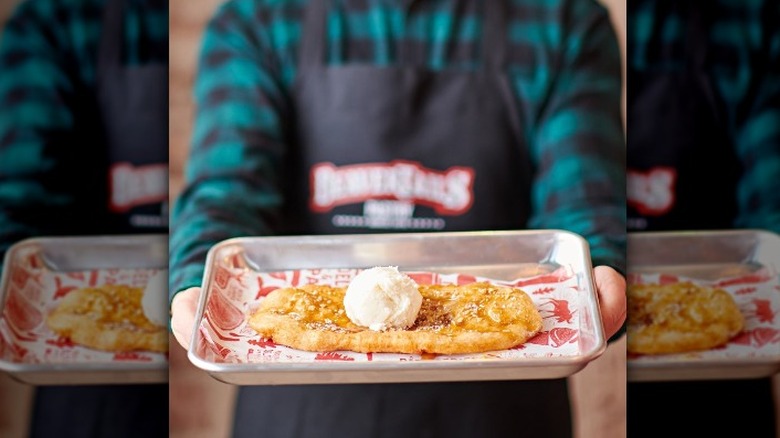 pan with beavertail and ice cream scoop