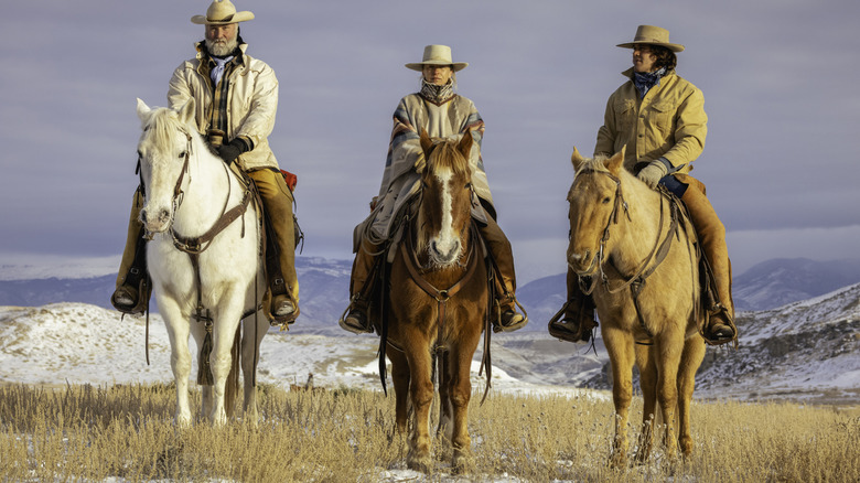 Cowboys on horses