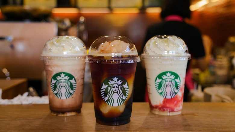 Starbucks drinks with whipped cream