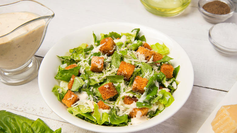 Homemade Caesar salad 