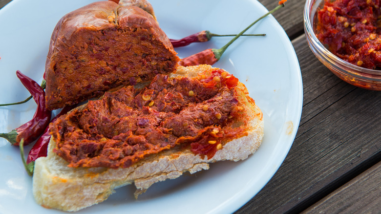 'nduja sausage on bread