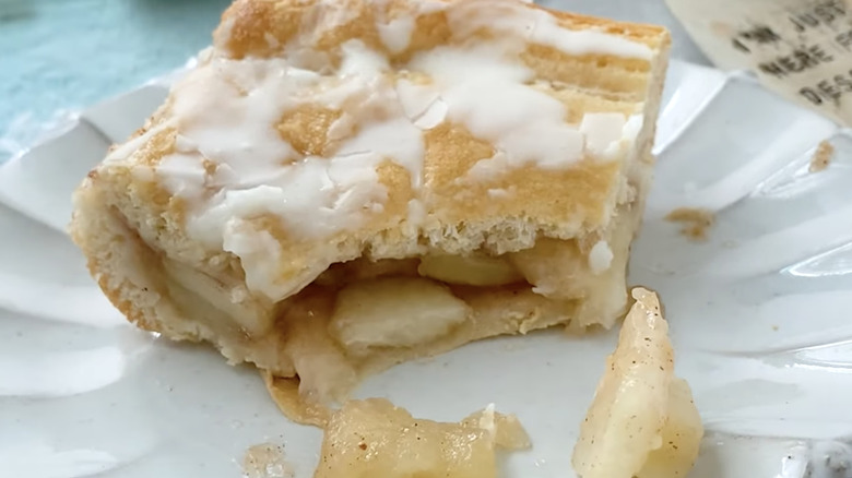 plated crescent roll apple pie