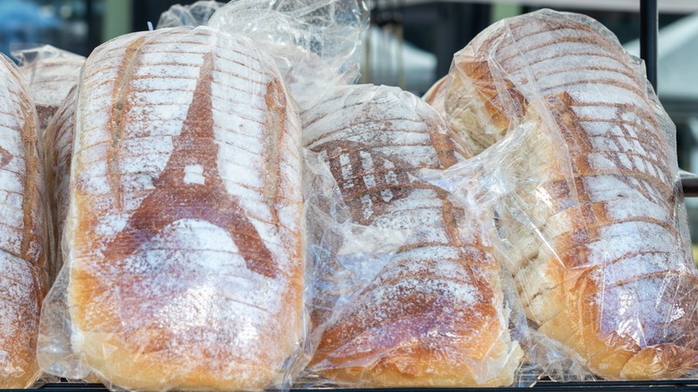 Bread in plastic bags