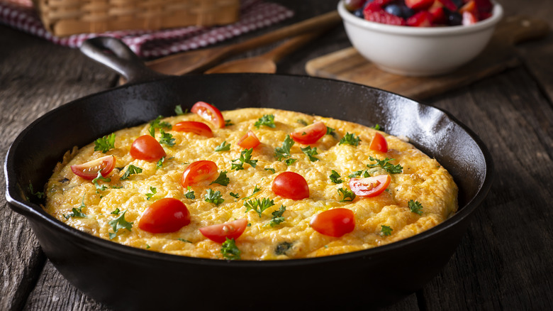 frittata in a skillet