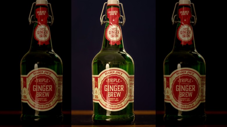 Trader Joe's Triple Ginger Brew glass bottle