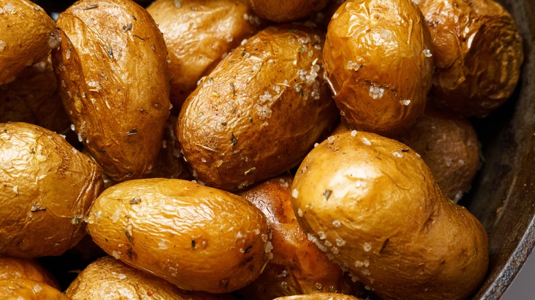 Salt crusted potatoes