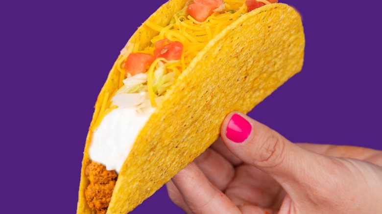 Taco Bell drive thru menu night