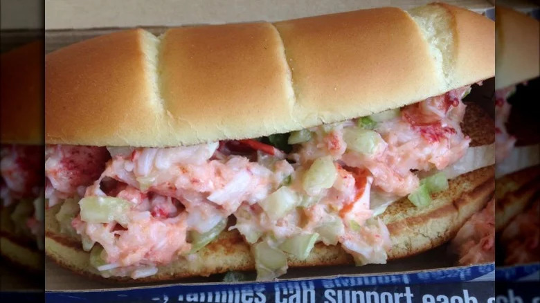 McDonald's lobster roll closeup