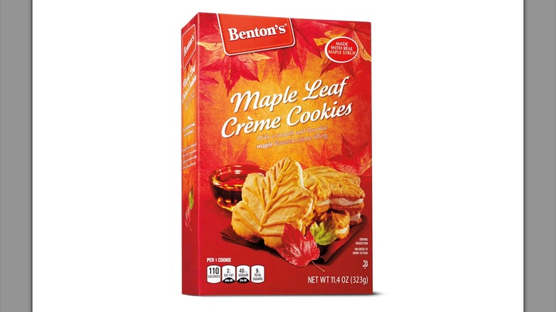 Box of Benton's Maple Leaf Crème Cookies from Aldi