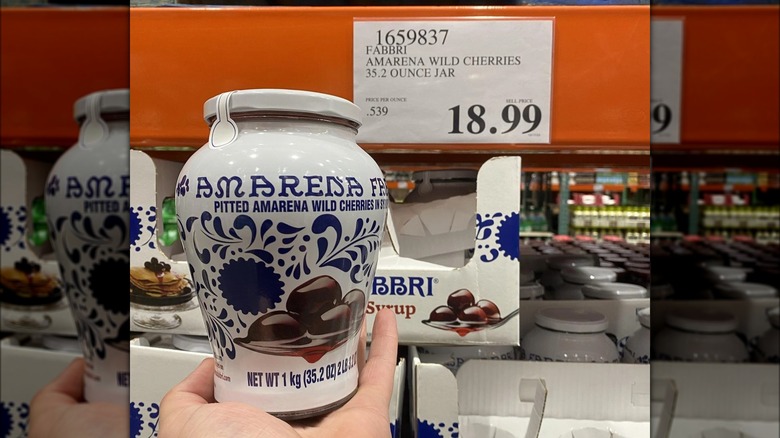 a large jar of Fabbri Amarena Wild Cherries