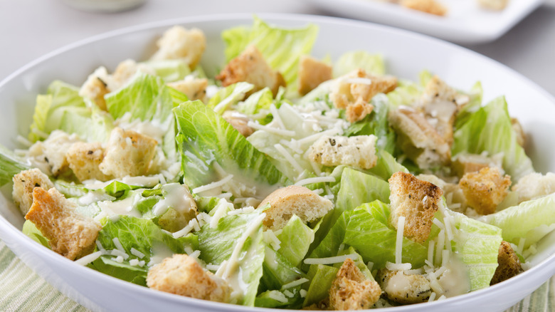 bowl of Caesar salad