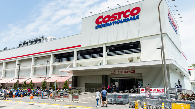 The exterior of a Costco store