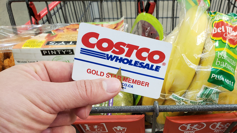Costco membership card and cart
