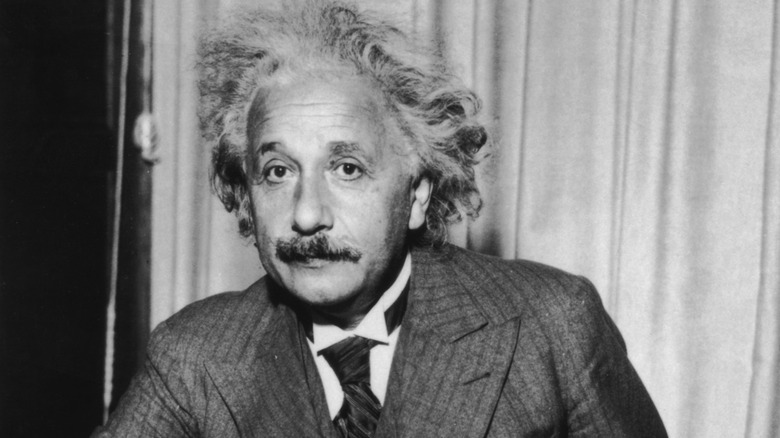 Black and white of Albert Einstein