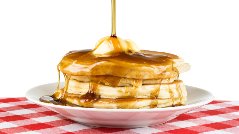 Pancakes and syrup