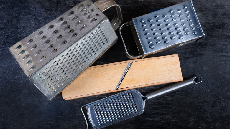 A variety of graters
