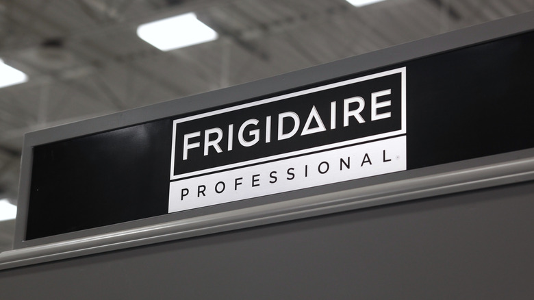 Frigidaire sign in store