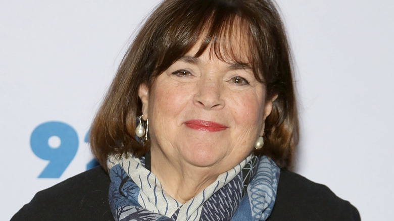 Ina Garten at an event with a white background