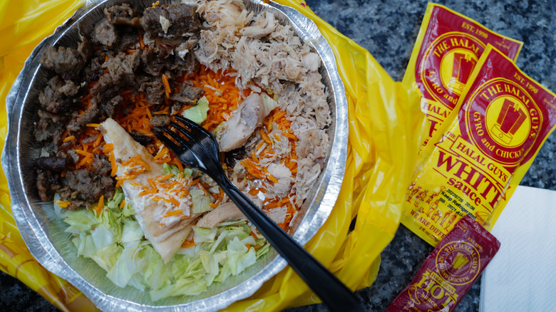 The Halal Guys chicken and beef