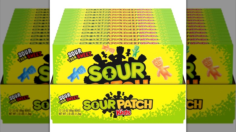 Individual boxes of Sour Patch Kids