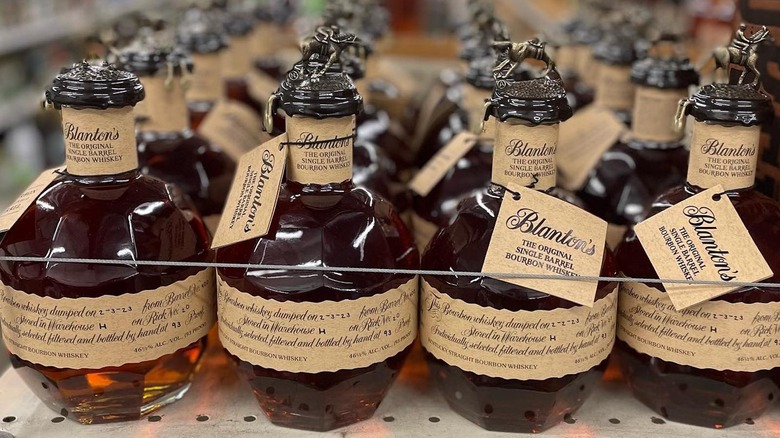 Blanton's bottles on store shelf