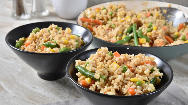 Bowls of fried rice