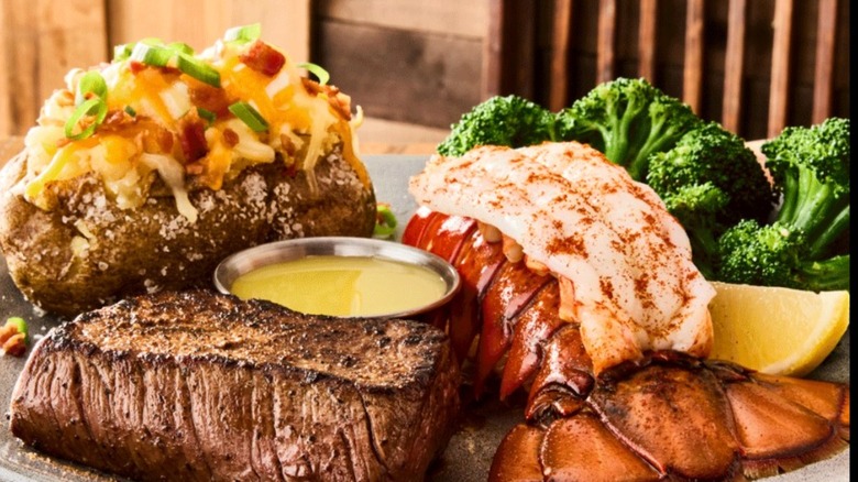 Outback filet and lobster tail
