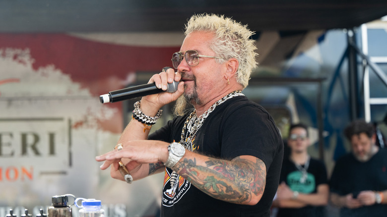 Guy Fieri speaking at event