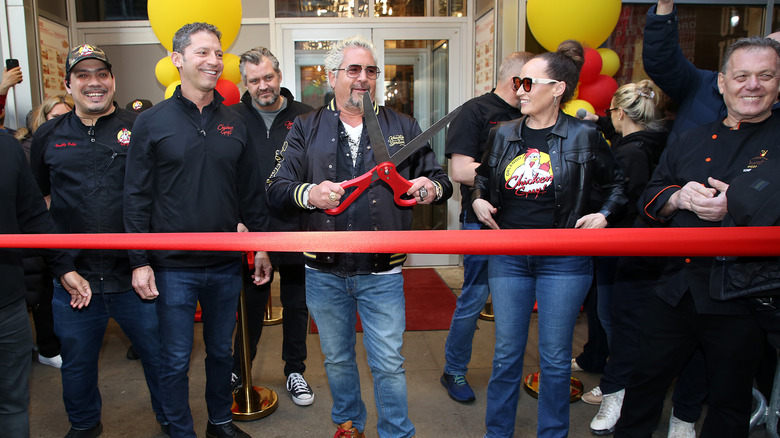 Guy Fieri at restaurant launch