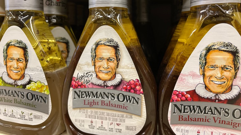 Newman's Own dressing on store shelf