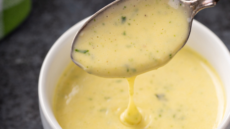 spoonful of bearnaise sauce