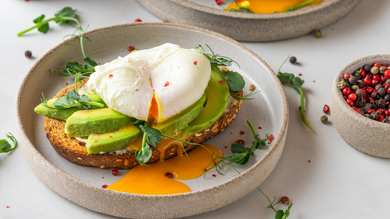 Poached egg on avocado toast