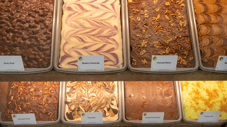 Fudge on display at Buc-ee's