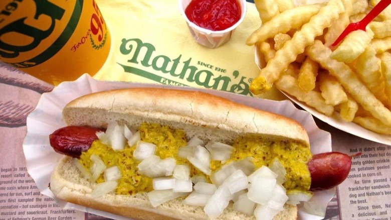 Exterior of the original Nathan's Famous Hot Dog Stand