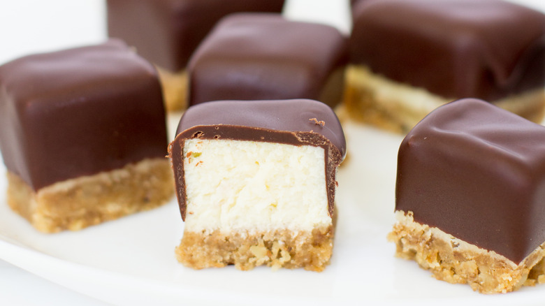 Ice Cube Tray Chocolate Covered Cheesecakes