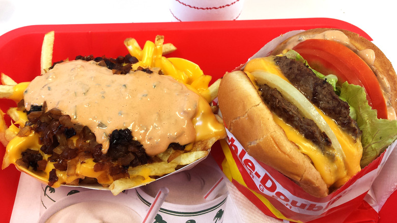 In-N-Out fries and burger