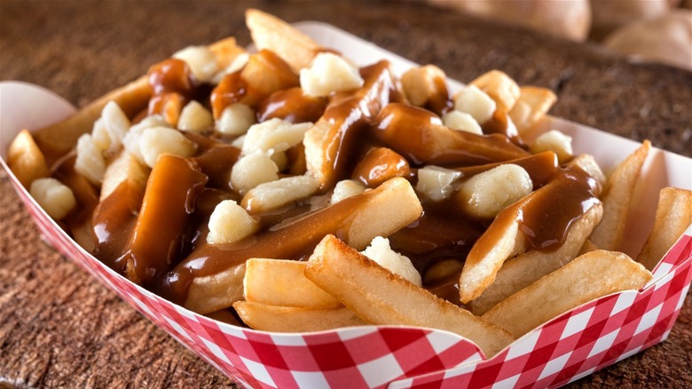 Poutine with cheese and gravy