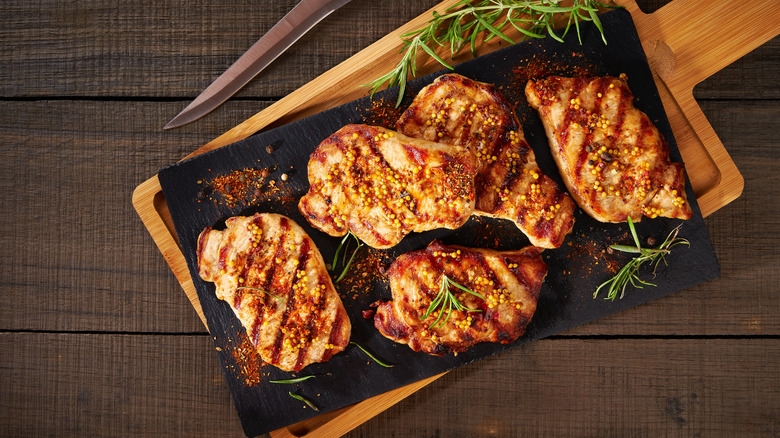 grilled pork chops