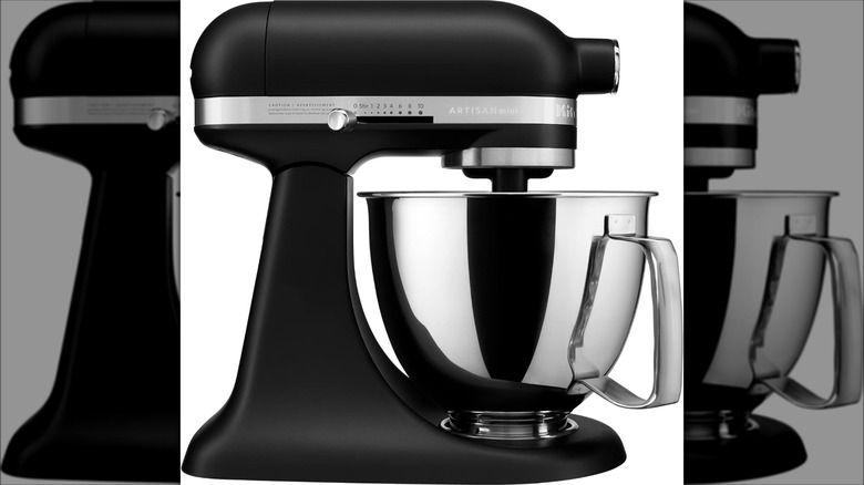 KitchenAid Artisan Mini 3.5-Quart Tilt-Head Stand Mixer in matte black