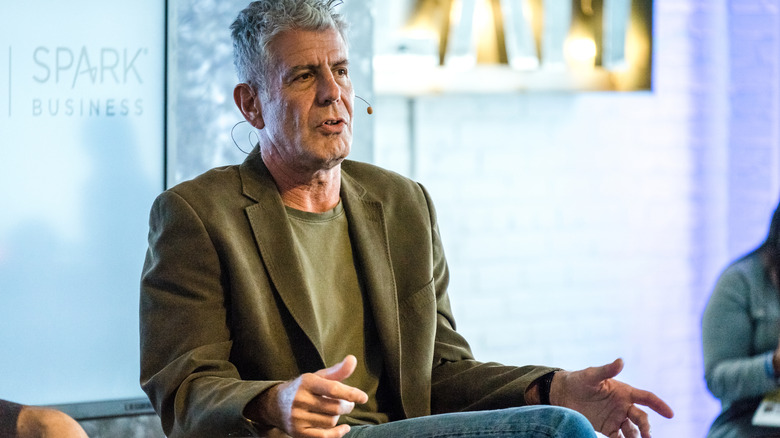 Bourdain sitting down