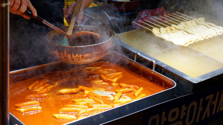 Authentic Korean tteokbokki stall