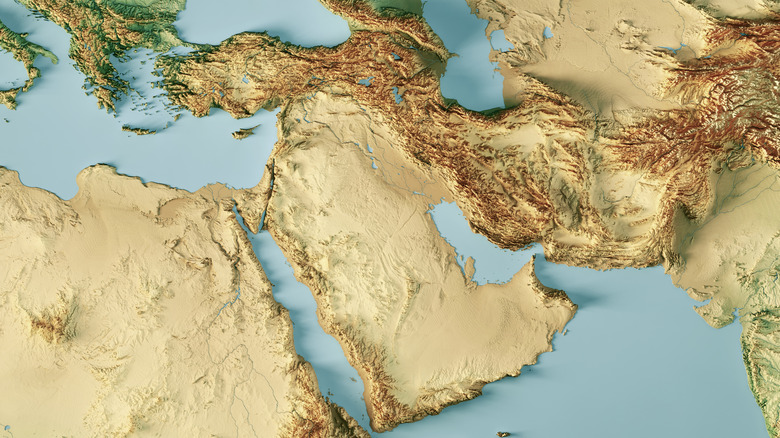 Map of the middle east