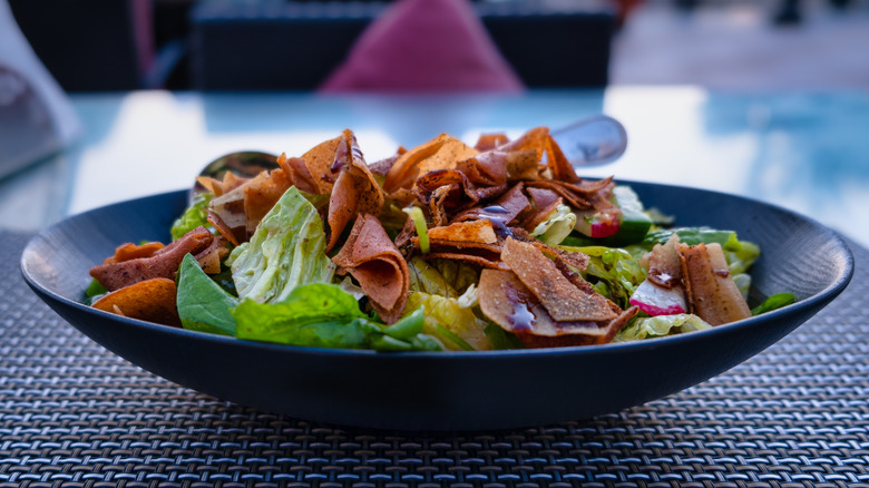 fattoush salad in a bowl