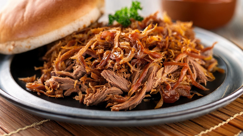 Plate of pulled pork