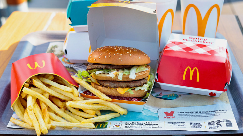 McDonald's meal on tray