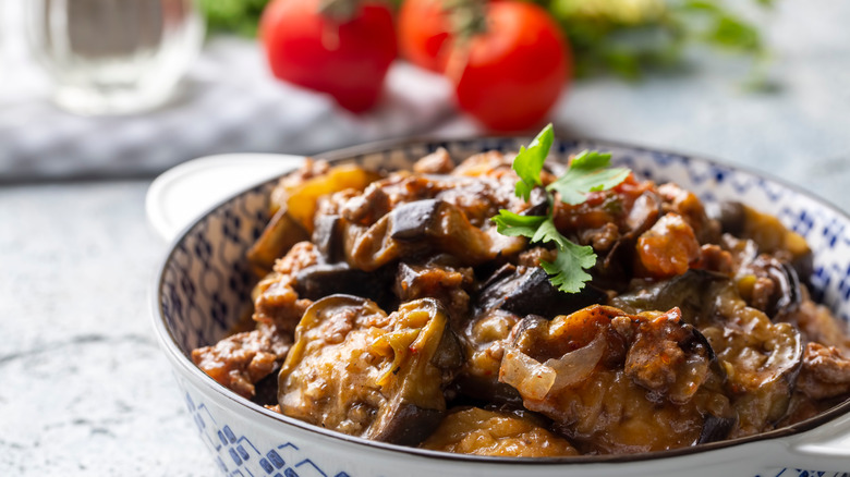 Bowl of Turkish moussaka